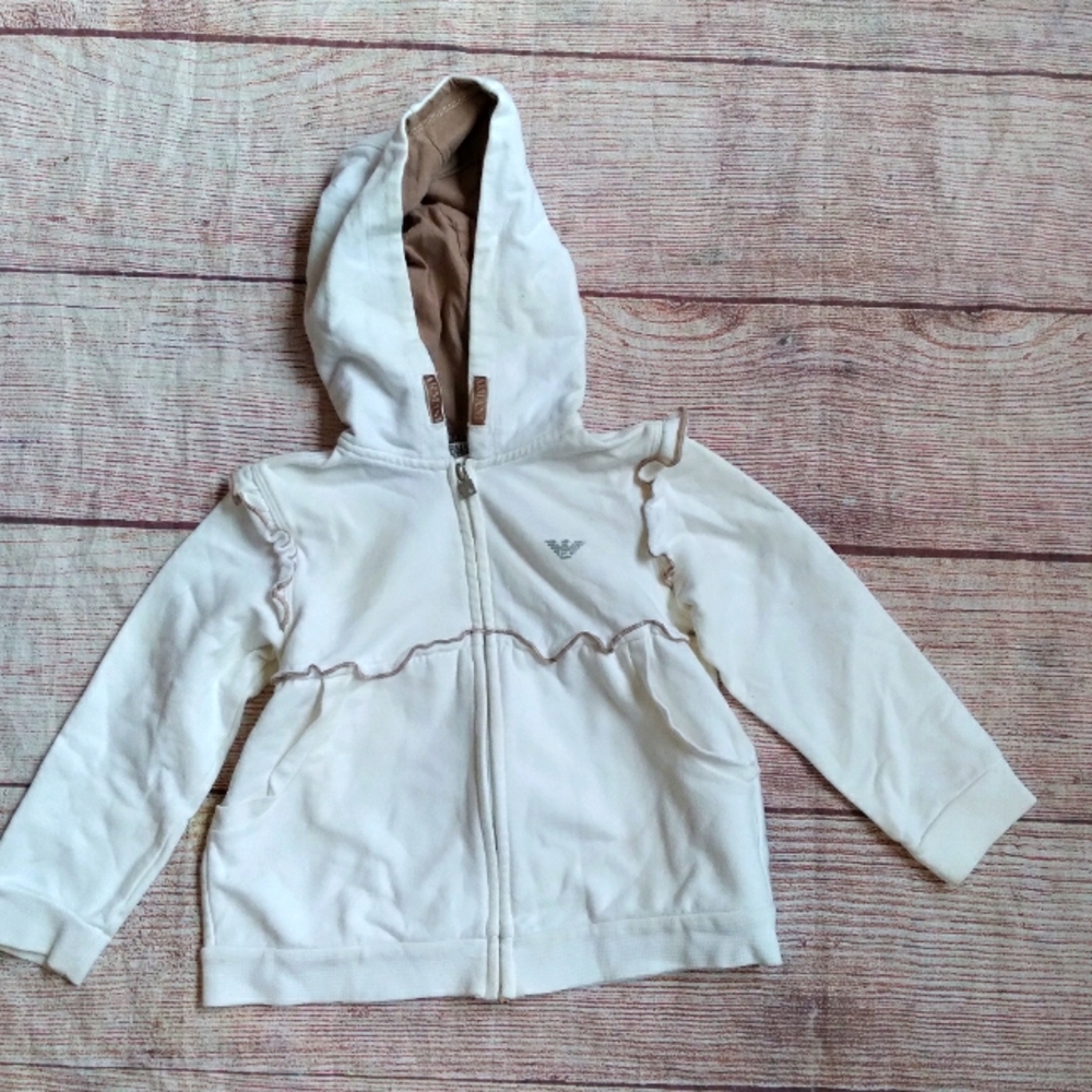 Armani Baby zip-up hooded sweatshirt size 24 months